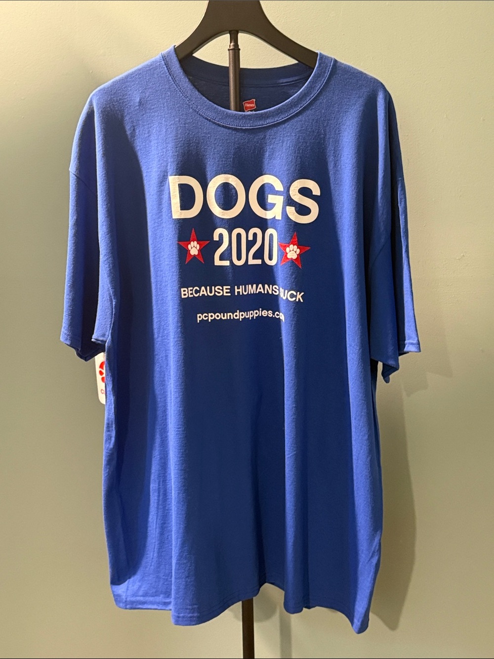 Hanes Blue "DOGS 2020" Graphic Pet T‑Shirt